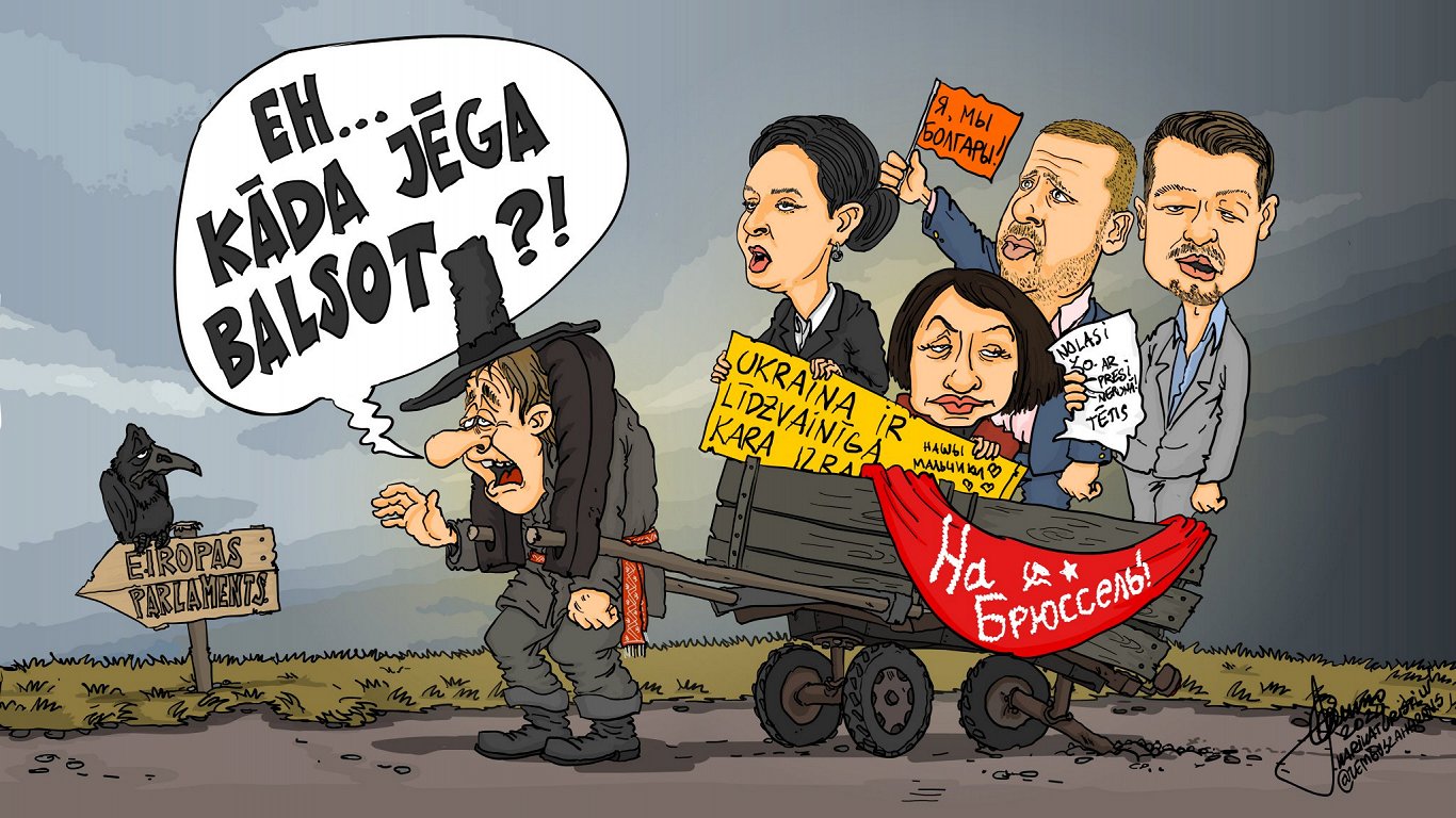 Karikatūrists Zemgus Zaharāns skata Letiņu un LSM
