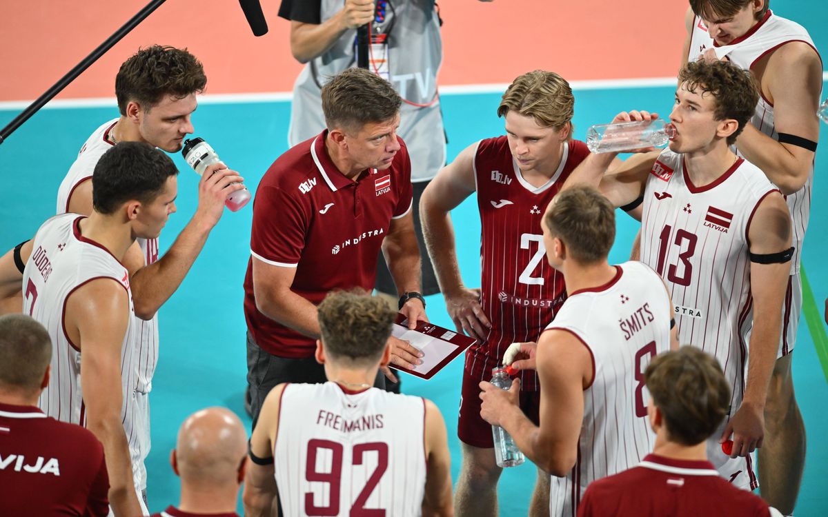 Latvijas volejbolisti zaudē Vācijai Eiropas čempionātā